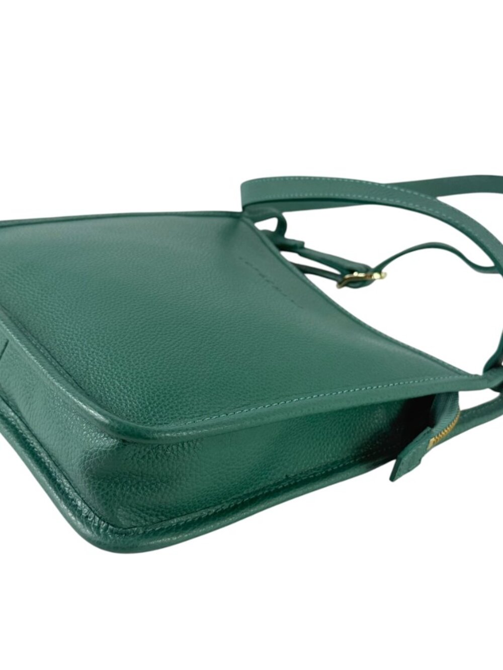 LONGCHAMP Le Foulonne Teal Leather Small Crossbody Shoulder Bag Made in France - Picture 3 of 15